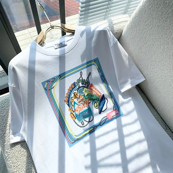 目を惹くカラーエルメス カプセルスポーツ カットソーＴシャツ フェイク 2色 erz13573